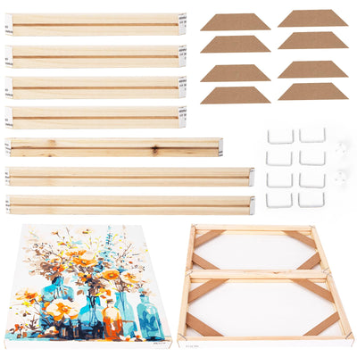 EFOTIML DIY Solid Wood Canvas Frame Kit 16X20'' for Paint by Number&Oil Painting&Diamond Painting by Number Wooden Art Frames