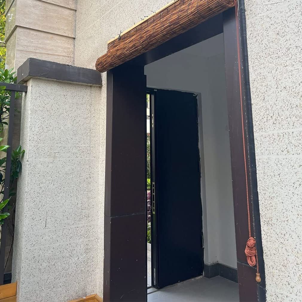 Retro Bamboo Roll-Up Blinds for Outdoor & Indoor Sun Protection Lnder