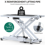 YITAHOME 50 Inch Electric Dog Grooming Table Professional Heavy Duty Pet Grooming Table for Dogs at Home, Aluminium Adjustable Overhead Arm & Tool Organizer, Large Pet Grooming Station White YITAHOME