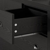 LIKIMIO Dresser 8 Drawer with Charging Station and Storage Bag, Wood Storage Chest of Drawers for Bedroom Living Room Hallway Entryway, Black LIKIMIO