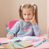 Kosiz 60 Pieces Plastic Beadable Pen Bead Ballpoint Pen Black Ink Beaded Pens for Kids Students Presents Office School Supplies (Mermaid Colors, Classic) Kosiz