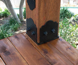 Ozco Building Products 56609 Laredo Sunset 8x8 Post Base Kit, (1 per Pack), Black Ozco Building Products