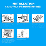 C13S210125 Ink Maintenance Box (S210125/SC23MB), Waste Ink Tank Replacement Compatible for EPSON Surecolor SC-F170 F100 F150 Dye Sub Printers - 2 Packs Poschink
