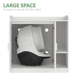 Amunrbrek Litter Robot Enclosure, Litter Robot Cabinet, Modern Automatic Litter Box Enclosure Cover for Litter Robot 3 & 4 (White, Front Entry) amunrbrek