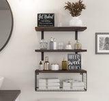 Pigort Hello Sweet Cheeks Sign - Bathroom Decor Modern Farmhouse Home Accent - Rustic Black Wood Shelf Plaque Box Sign for Women, Family, Friend 5X6X1.8 INCH Pigort