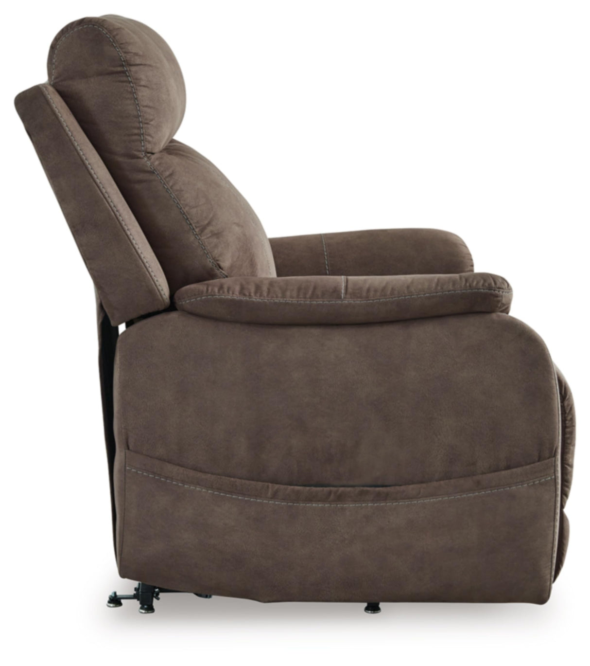 Signature Design by Ashley Crestmeade Modern Dual Motor Power Lift Recliner with Adjustable Backrest, USB Ports, Heat and Massage Function, Dark Brown Signature Design by Ashley