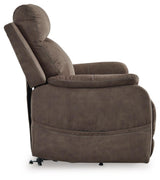 Signature Design by Ashley Crestmeade Modern Dual Motor Power Lift Recliner with Adjustable Backrest, USB Ports, Heat and Massage Function, Dark Brown Signature Design by Ashley
