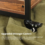 Kokorona Heat Press Table Stand with Vinyl Roll Holder & Charging Station, 3 Tier Heavy Duty Heat Transfer Machine Stand for Sublimation Print, Movable Rolling Metal Workbench with Folding Shelf Kokorona