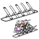 Mr IRONSTONE Floor Bike Rack for Garage, Indoor/Outdoor Storage Stand, Bicycle Parking Rack for Mountain, Road and Kids Bikes (Black, 5 Bike) Mr IRONSTONE