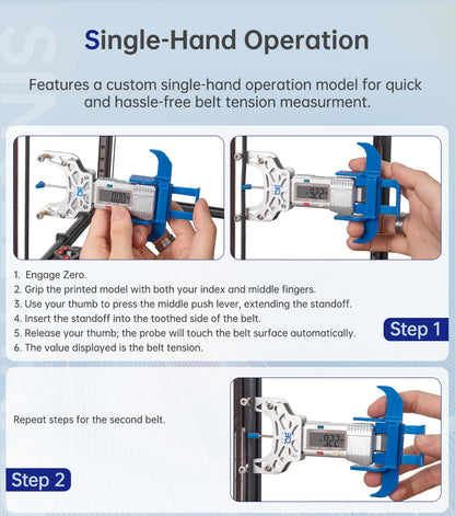 BIQU Belter, Belt Tension Gauge, High Precision Electric Belt Tension Meter, Easy to Read, Belt Tension Tool Designed for 3D Printers - WoodArtSupply