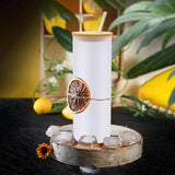 YOUKE OLA 10 Pack Sublimation Straight Glass Skinny Blanks Tumblers Frosted Glass Tumbler with Bamboo Lid and Glass Straw Tumbler Cups for Tumbler Heat Press 25oz YOUKE OLA