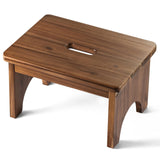 FANATU Wooden Step Stool, 9in One Step Stool for Adults, Wooden Beside Step Platform with 550 Load Capacity, Heavy Duty/Portable/Nonslip/Durable Construction Safe Step Support for Bedroom/Home Kitchen FANATU