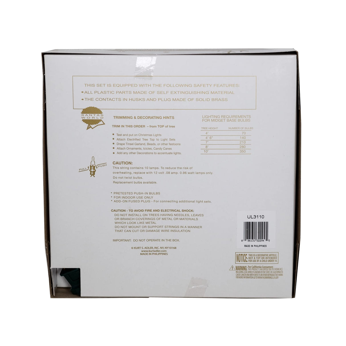 Kurt Adler UL3110 10-Light 6-Point Capiz Star Treetop With Scroll Design Kurt S. Adler