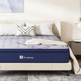 Avenco Mattress Full Size, 12 Inch Full Mattress Hybrid, Medium Firm Full Mattress in a Box for Pressure Relief and Sound Sleep, Wrapped Coils and CertiPUR-US Foam, Soft Breathable Fabric Avenco