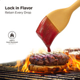 Kitchen Mama WaltzGrip Platinum Silicone Basting Pastry Brush: Set of 2 Heat-Resistant Brushes for Cooking, Baking, Grilling, and Spreading Oil or Butter - Dishwasher-Safe (Yellow) Kitchen Mama