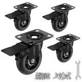Apllamo 3" Casters Set of 4 ，4 Heavy Duty Quiet Casters, Max Load 2000LBS. Suitable to do Soft Wheels for cart, Glide Quietly and Protect The Floor, casters Set of 4 Heavy Duty. Apllamo