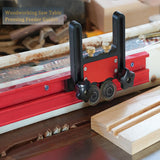 Table Saw Feeder - 2pcs Woodworking Table Saw Pressing Feeder Guider, Dual Bearing Roller Feather Boards for Table Saw, Multi-Purpose Feather Loc Hesderty