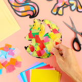 Qyeahkj 36 Set Unicorn Suncatchers Crafts for Kids DIY Unicorn Tissue Paper Crafts Window Stained Glass Effect Rainbow Hanging Decor School Home Creative Activity Art Project Birthday Party Favor Gift Qyeahkj