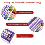 50 Positions Floss Organizer Embroidery Shelf, Luxiv Thread Organizers for Cross Stitch Embroidery Thread Holder with 15Pcs Replaceable Paper Card Sewing Needle, Embroidery Floss Organizer Luxiv