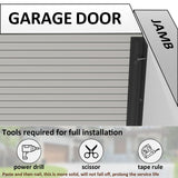 Greymond Garage Door Weather Stripping, 40 FT Black Garage Door Side and Top Seal Trim, Universal Adhesive Backed Garage Door Rubber Seal Strip Replacement Greymond