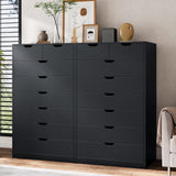 HAUOMS Tall 8 Drawer Black Dresser, Modern Chest of Drawers for Bedroom,Closet Dressers with Drawers for Living Room, Entryway, Hallway HAUOMS