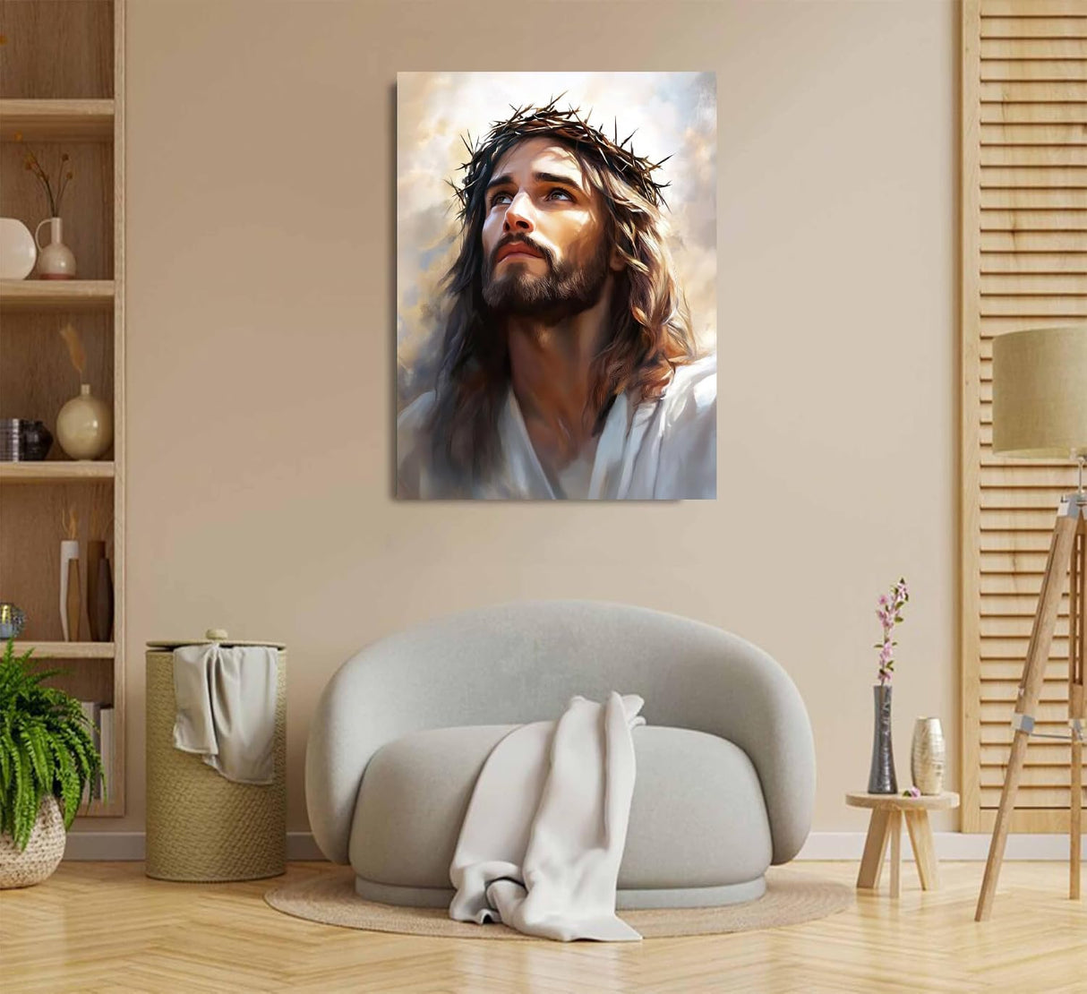 Jesus Portrait Paint by Numbers Kit for Adults, 16"x20" Canvas Painting Kit for Beginners, Modern Aesthetic DIY Paint by Number on Canvas for Home Wall Decor 156 Generic