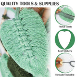 Ewparts Macrame Leaves Wall Hanging Kit Macrame Kits for Adults Beginners Easy Macrame Leaf Hanging Making kit with 4mm Macrame Cord,Instruction Book,Wooden Beads for Starters Adults DIY Craft Kit Ewparts