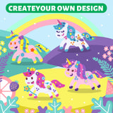 VKPI 4 Pieces EVA Foam Art Crafts Gift Kit, Make Create Your Own Unicorns, Cartoon Foam Paper Craft Projects for Kids Ages 4+ Toddler, Preschool Learning Toy for Birthday Party Favor Supplies VKPI