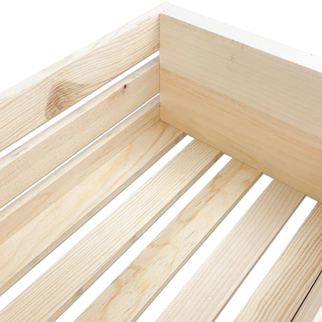 Wilson Medium Wooden Pine Crate for Storage and Decoration at Home, Office, Kitchen, Bedroom, and Retail (10"x 4.7"x11.7") (Set of 2) Wilson