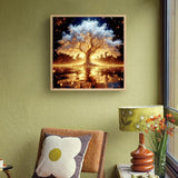 Gamteldot Diamond Art Kits for Adults Beginners - 12x12 Inch 5D Full Drill Gold Tree of Life Diamond Painting,DIY Diamond Dots Craft Kit with Gem Tools,Elegant Home Wall Decor Gift Gamteldot