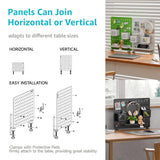 PEGZONE Clamp-on Desk Pegboard, Desk Organizer for Office Gaming Home, Magnetic Metal Peg Board with 10 Accessories, Privacy Panel for Office, 16.5" x 12.6", Medium, White PEGZONE