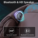 MYTHIA A303 Massage Chair iRest System, Full Body with Heat, Zero Gravity, 53.15" SL Track Shiatsu Recliner with Auto Body Scan, Bluetooth Speakers, Footrest Calfrest Extension (Brown) MYTHIA