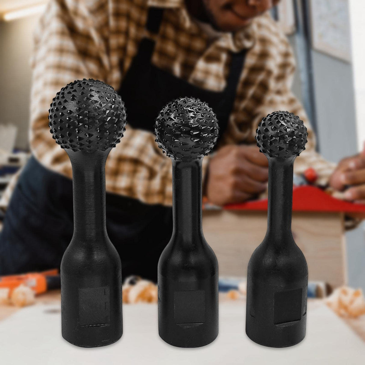 3 Pieces Sphere Rotary Burr Spherical Grinding Head Rotary File Wear Resistance Ball File Carbon Steel for Angle Grinder Polishing MagiDeal