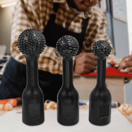 3 Pieces Sphere Rotary Burr Spherical Grinding Head Rotary File Wear Resistance Ball File Carbon Steel for Angle Grinder Polishing MagiDeal