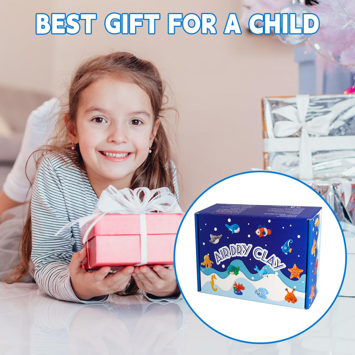 Air Dry Clay Kits - Modeling Clay for Kids,Ultra Light & Soft,Safe & Non-Toxic,DIY Air Dry Clays Kit with Sculpting Tools and Tutorials,DIY Undersea Adventure Gift Toys for Boys Girls,Age 3+ LULEEYANG