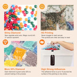 Anuver Cat Diamond Art Kits for Adults, 5D DIY Diamond Painting Kits for Beginners, Full Drill Diamond Painting Kits for Home Wall Decor, 12x16 Inch Anuver