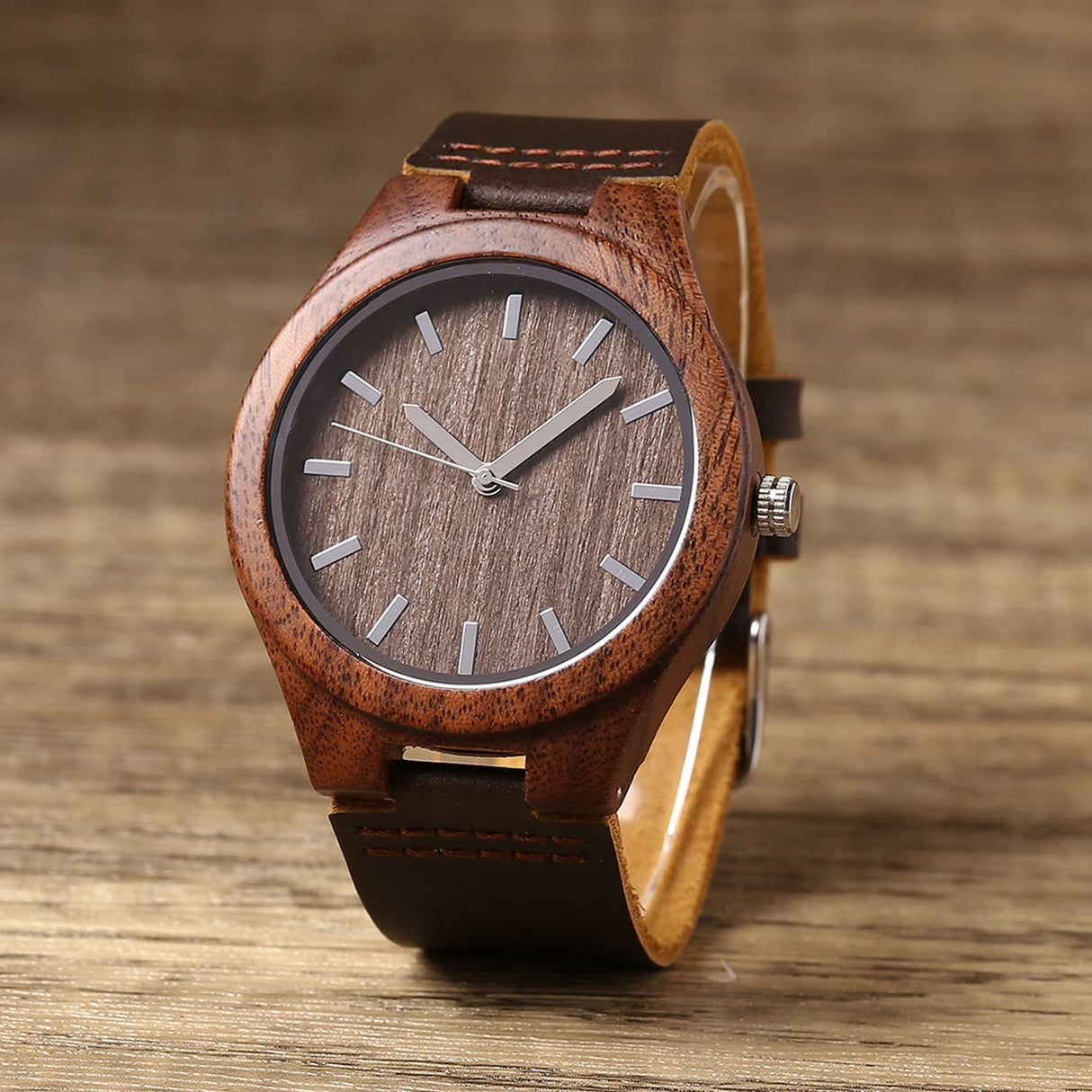 Personalized Walnut Wood Wooden Watch, Groomsmen Gift, Watches for Men, Mens Watch, Watch for Hushand WoodArtSupply