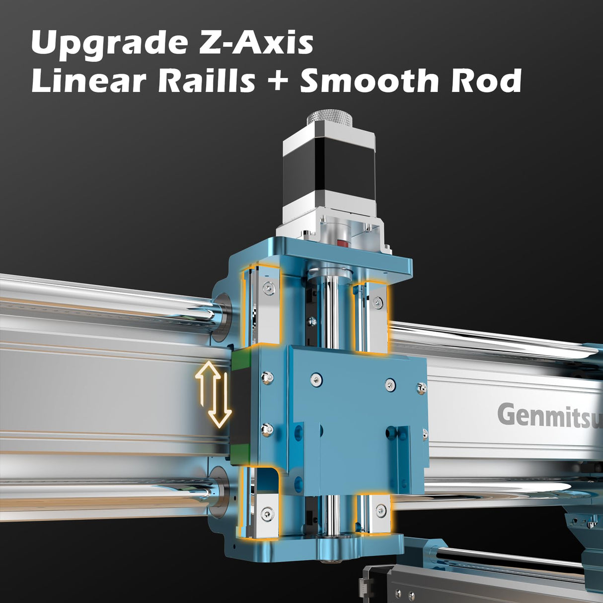 Genmitsu CNC Machine 4040-PRO MAX with 710W Trimmer CNC Router & Linear Rail Driven, 3 Axis Engraving Machine for Wood Metal Acrylic Cutting Milling, GRBL Control, Work Area 400 x 400 x 78mm Genmitsu