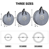 BALEINE 2 Pack Wreath Storage Container, Christmas Wreath Storage Bag with Reinforced Handle for Holiday Xmas (Grey, 30"X8") BALEINE