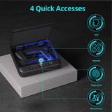 PINEWORLD Gun Safe, Biometric Gun Safe For Handgun, 4 Quick-Access Unlock APP|Fingerprint|Passcode|Key with Voice Prompt Pistol Safe,Safe Box, Gun Locker For Nightstand/Office/Car, Remote Control PINEWORLD