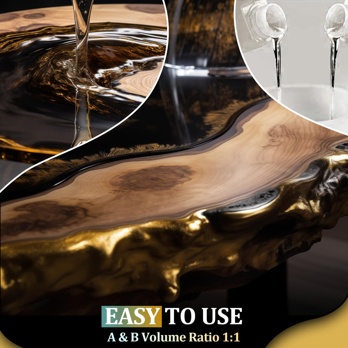 Demorex Epoxy Resin 2 Gallon Kit, Upgraded Crystal Clear Resin Epoxy Food Safe, Self Leveling & Bubble Free Epoxy Resin with Anti-Yellowing for Coating, Casting, Molds, Jewelry Making, DIY Demorex