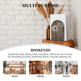 HOYYU Rustic Daisy Wooden Bookends Decorative Shabby Sunflower Book Ends for Shelves Heavy Books Holder Organizer Non-Slip Desk Book End for Kids Room Office School Kitchen Home Desktop Decor 1 Pairs HOYYU