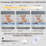 Gyfimoie White Vanity Desk with Mirror and Lights, 8 Drawer Makeup Vanity Table with Glass Top, Power Outlets and RGB Lights, Women & Girls Dressing Table with Lighted Mirror（Stool Not Included） Gyfimoie