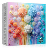 Flower Puzzles for Adults 1000 Pieces, Impossible Floral Puzzles, Colorful Rainbow Gradient Puzzle Hard，Challenging Spring Jigsaw Puzzles 1000 Pieces PICKFORU