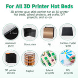 3D Printer Glue Sticks, 36 Grams Each PVP Solid Glue Sticks for Hot Bed Plate, Washable, Non-Toxic, Reduce Warping for PLA, ABS, PETG, HIPS, TPU Filament on PEI, Glass, Aluminum, Buildtak Board, 6Pcs GIANTARM
