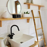 Farmhouse Bathroom Decor - Funny Rustic Wooden Mini Books for Your Restroom Shelf - The Perfect Small Decorative Accent for The Guest Bathroom - Black KIBAGA