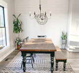 CAROLINA LEG CO. Chunky Farmhouse Dining Table Legs - Handmade in USA - Unfinished - DIY Furniture - Widely Compatible Turned Wooden Legs - Dimensions: 5" x 29" CAROLINA LEG CO.