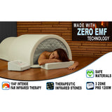 1Love Premium Pro Far Infrared Sauna Dome | 0 EMFs, ELFs & VOCs | 10 Minute Preheat | 1200W/110V Power | Personal Sauna | 1 Person Sauna | Portable Dry Sauna | Home Sauna | Therapeutic Stones 1Love