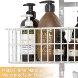 Hongtamoya Adjustable Over The Door Organizer - Hair Dryer Holder, Hanging Door Organizer with 8 Pockets 3 Metal Baskets 6 Hook, Behind Door Organizers and Storage for Bathroom Closet Cabinet Bedroom Hongtamoya