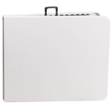 Flash Furniture Elon 6' Rectangular Plastic Folding Event Table, Portable Banquet Table for Indoor/Outdoor Events, White Flash Furniture